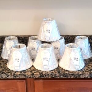 Set (8) chandelier lamp shades